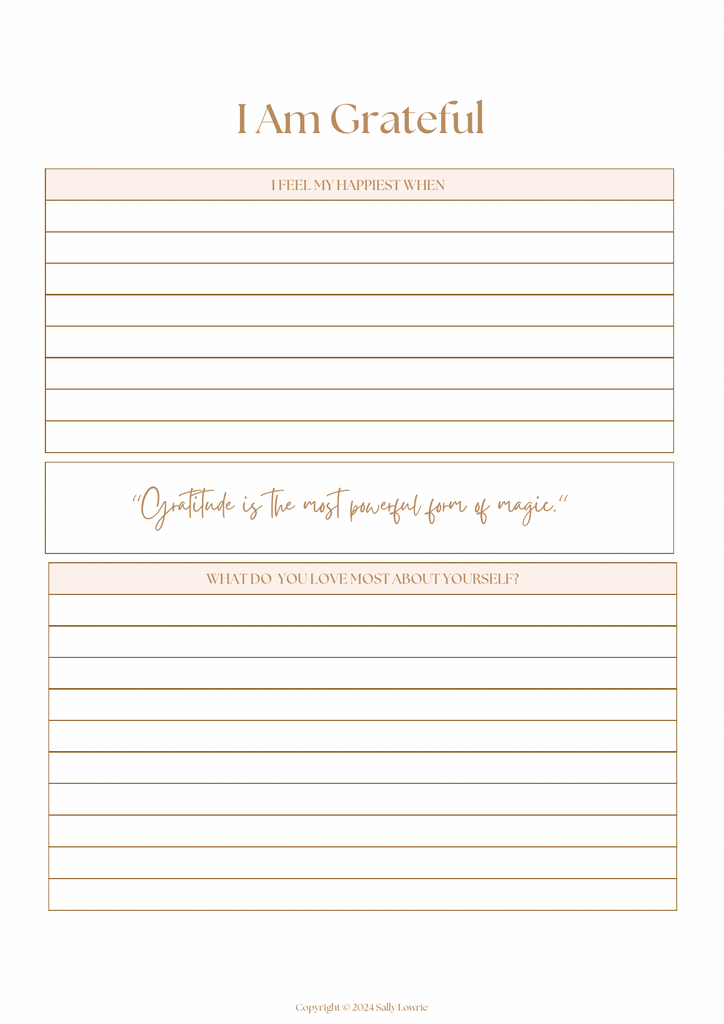 Gratitude Journal Pages ~ Printables